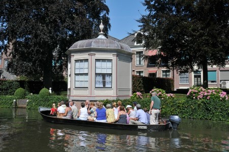 A canal boat tour in Edam